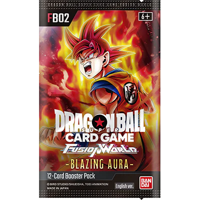 Dragon Ball Super TCG Fusion World Booster Pack Blazing Aura FB02 Kortspil