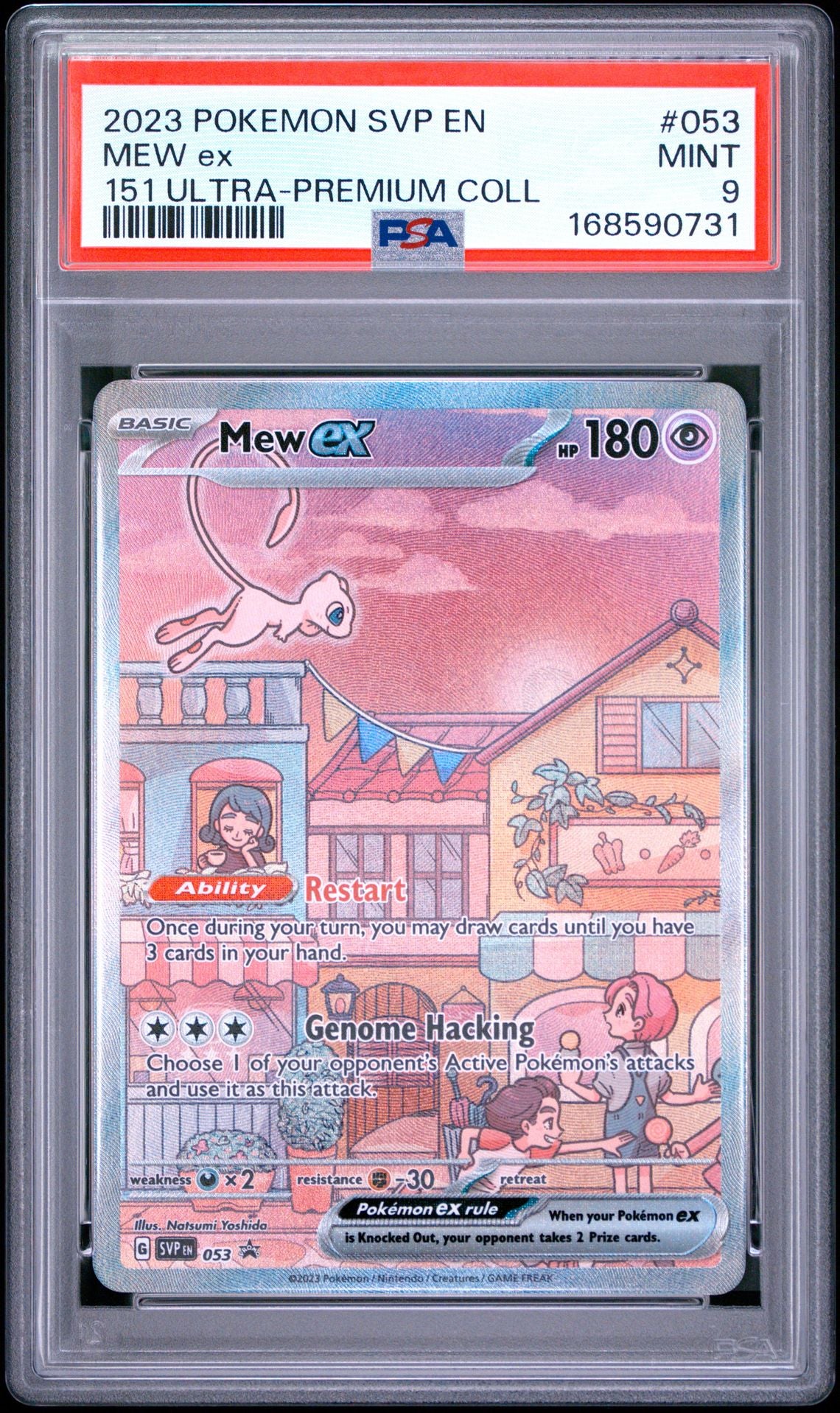 Mew ex #053 Scarlet & Violet Promos PSA 9 - forside