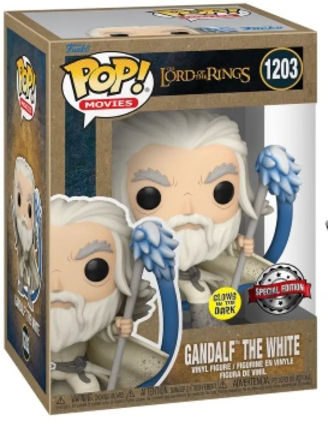 Funko POP! Lord of the Rings Gandalf the White with Sword Glows in the Dark Special Edition #1203 Figur