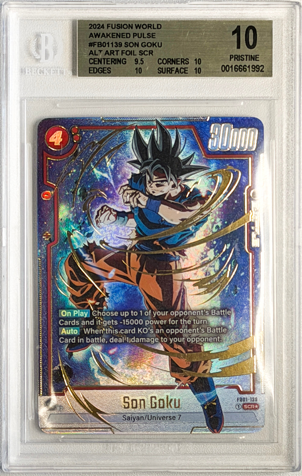 Son Goku #FB01-139 - Secret Rare Alternate Art - BGS 10