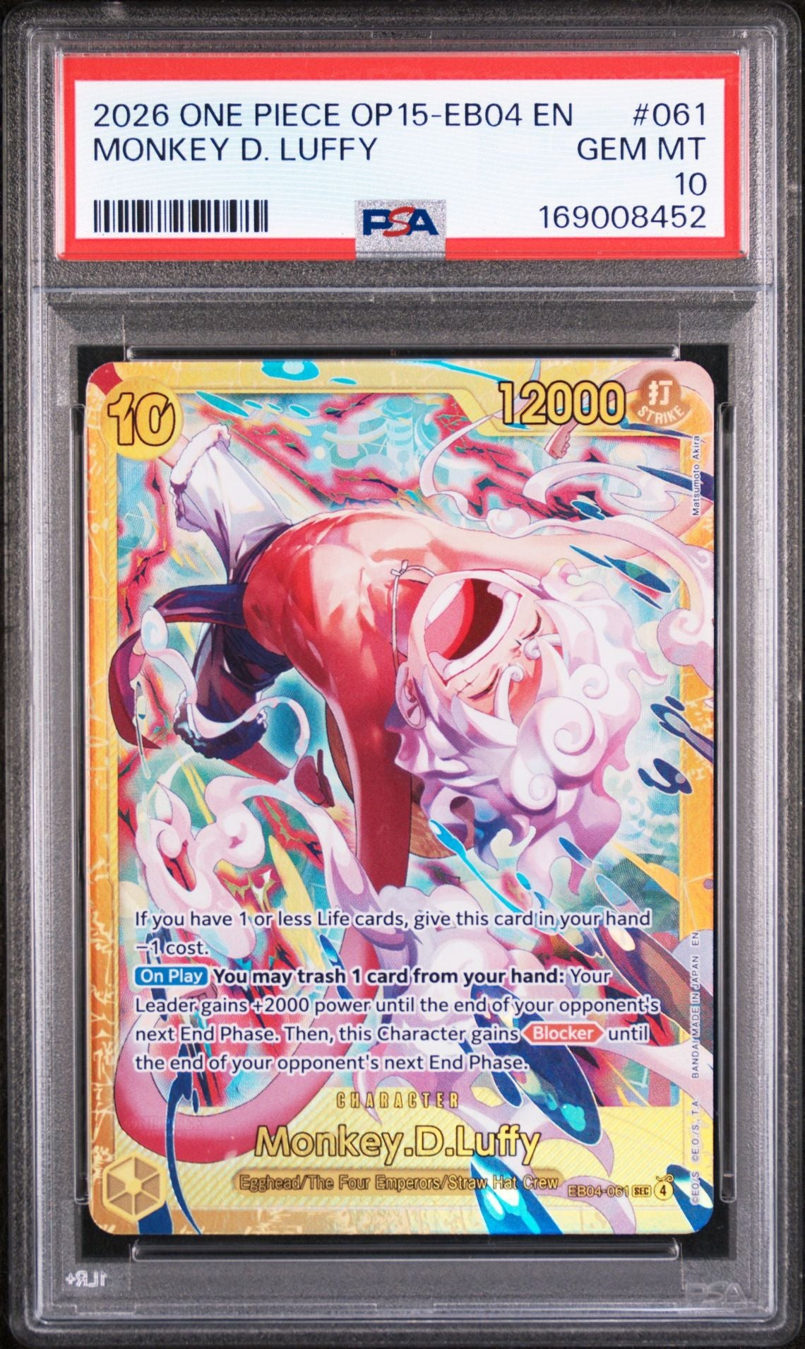 Monkey D. Luffy #061 Adventure on Kami's Island PSA 10 - forside