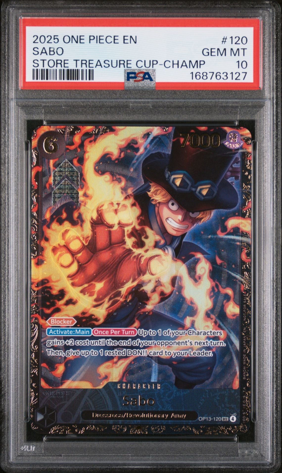 Sabo #120 Promos (One Piece) PSA 10 - forside