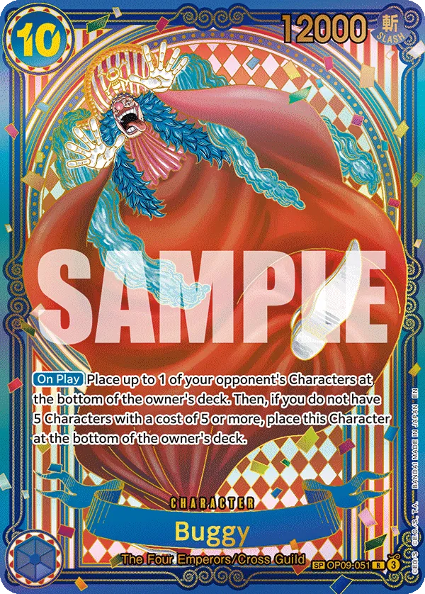 Buggy (OP09-051) (V.1) - The Azure Sea's Seven (Special Rare) [OP14-OP09-051] English / Near Mint / Normal