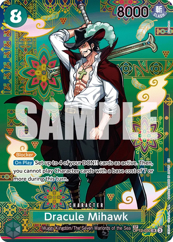 Dracule Mihawk (OP12-030) - The Azure Sea's Seven (Special Rare) [OP14-OP12-030] English / Near Mint / Normal