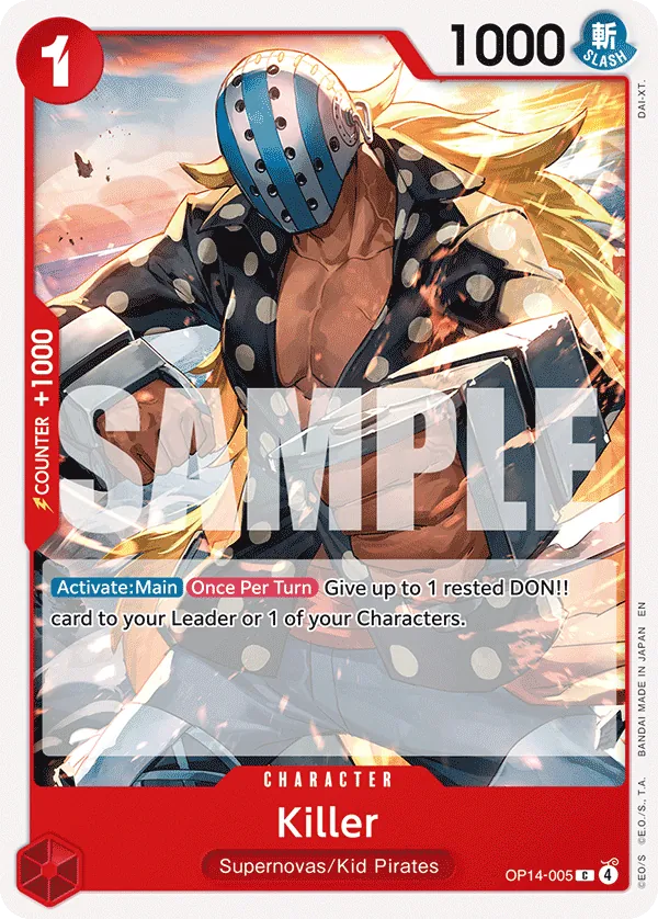 Killer (OP14-005) - The Azure Sea's Seven (Common) [OP14-005] English / Near Mint / Normal