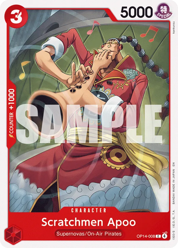 Scratchmen Apoo (OP14-008) - The Azure Sea's Seven (Common) [OP14-008] English / Near Mint / Normal