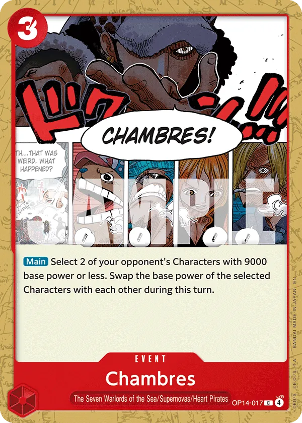 Chambres (OP14-017) - The Azure Sea's Seven (Common) [OP14-017] English / Near Mint / Normal