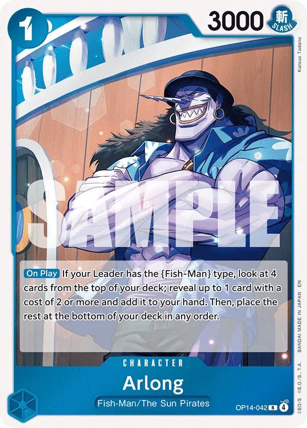 Arlong (OP14-042) (V.1) - The Azure Sea's Seven (Rare) [OP14-042] English / Near Mint / Normal