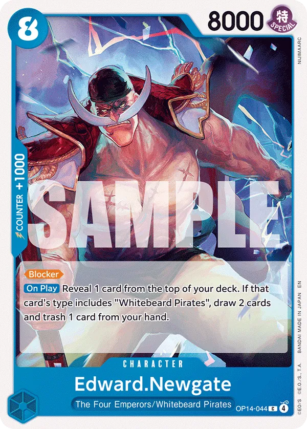 Edward.Newgate (OP14-044) - The Azure Sea's Seven (Common) [OP14-044] English / Near Mint / Normal