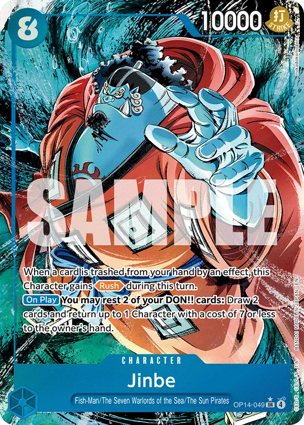 Jinbe (OP14-049) (V.2) - The Azure Sea's Seven (Alternate Art) [OP14-049] English / Near Mint / Normal