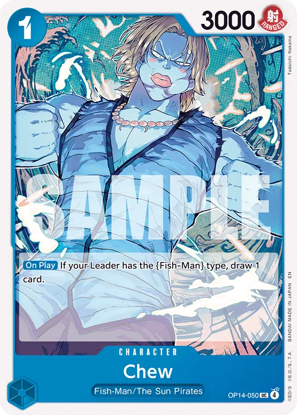 Chew (OP14-050) - The Azure Sea's Seven (Uncommon) [OP14-050] English / Near Mint / Normal