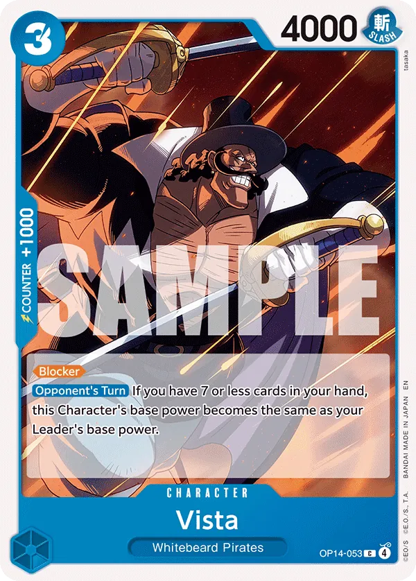 Vista (OP14-053) - The Azure Sea's Seven (Common) [OP14-053] English / Near Mint / Normal