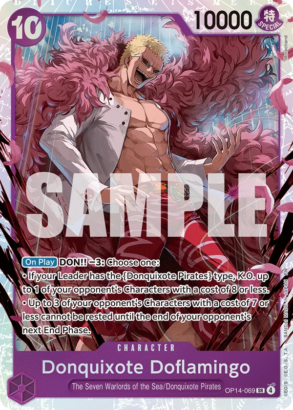 Donquixote Doflamingo (OP14-069) (V.1) - The Azure Sea's Seven (Super Rare) [OP14-069] English / Near Mint / Normal