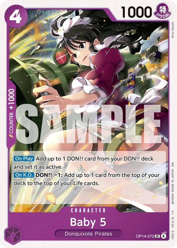 Baby 5 (OP14-072) - The Azure Sea's Seven (Uncommon) [OP14-072] English / Near Mint / Normal