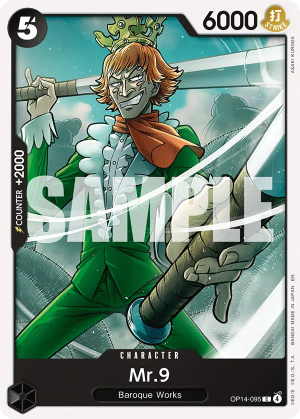 Mr.9 (OP14-095) - The Azure Sea's Seven (Common) [OP14-095] English / Near Mint / Normal