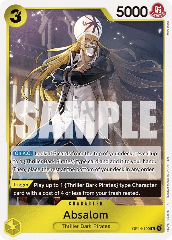 Absalom (OP14-100) - The Azure Sea's Seven (Rare) [OP14-100] English / Near Mint / Normal