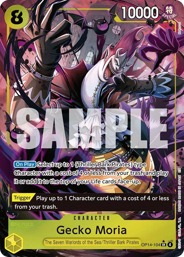 Gecko Moria (OP14-104) (V.2) - The Azure Sea's Seven (Alternate Art) [OP14-104] English / Near Mint / Normal