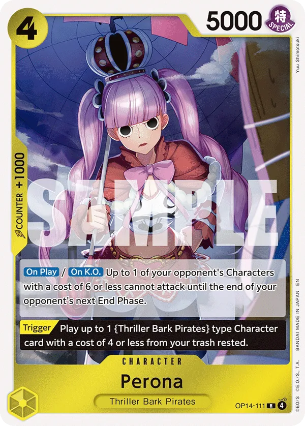 Perona (OP14-111) (V.1) - The Azure Sea's Seven (Rare) [OP14-111] English / Near Mint / Normal