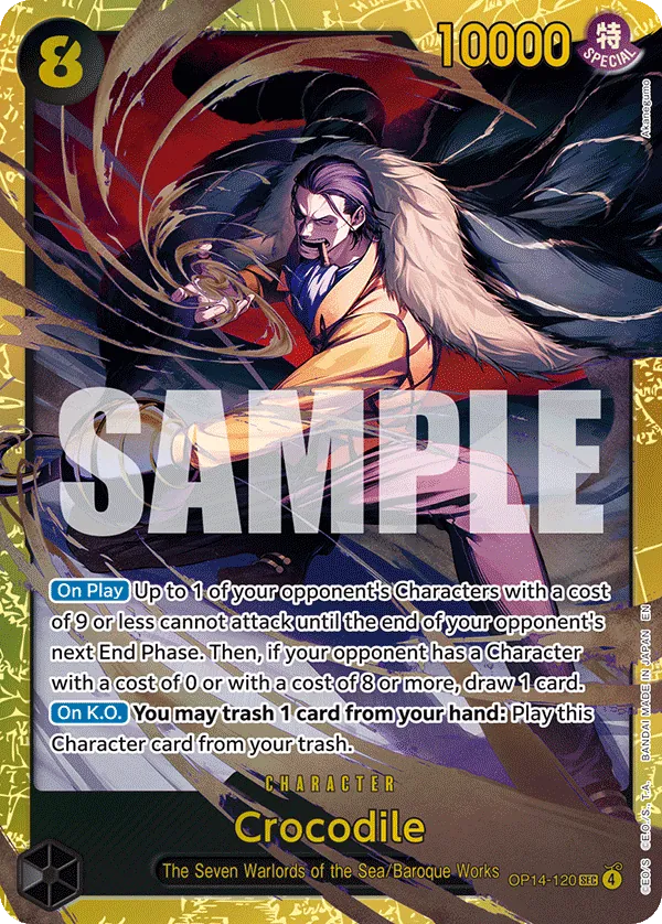 Crocodile (OP14-120) (V.1) - The Azure Sea's Seven (Secret Rare) [OP14-120] English / Near Mint / Normal