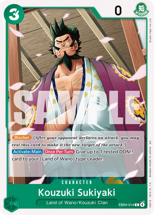 Kozuki Sukiyaki (EB04-014) - The Azure Sea's Seven (Common) [OP14-EB04-014] English / Near Mint / Normal
