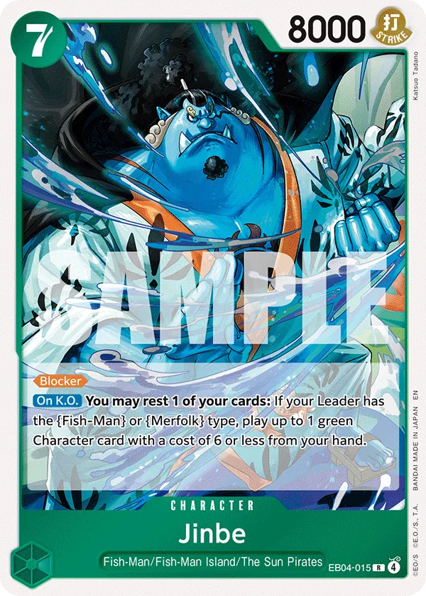 Jinbe (EB04-015) - The Azure Sea's Seven (Rare) [OP14-EB04-015] English / Near Mint / Normal
