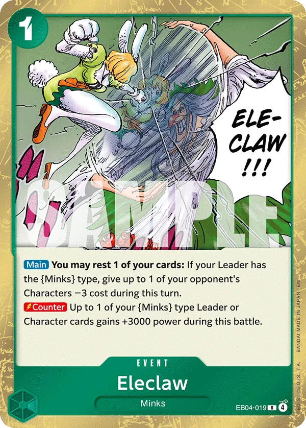 Eleclaw (EB04-019) - The Azure Sea's Seven (Rare) [OP14-EB04-019] English / Near Mint / Normal