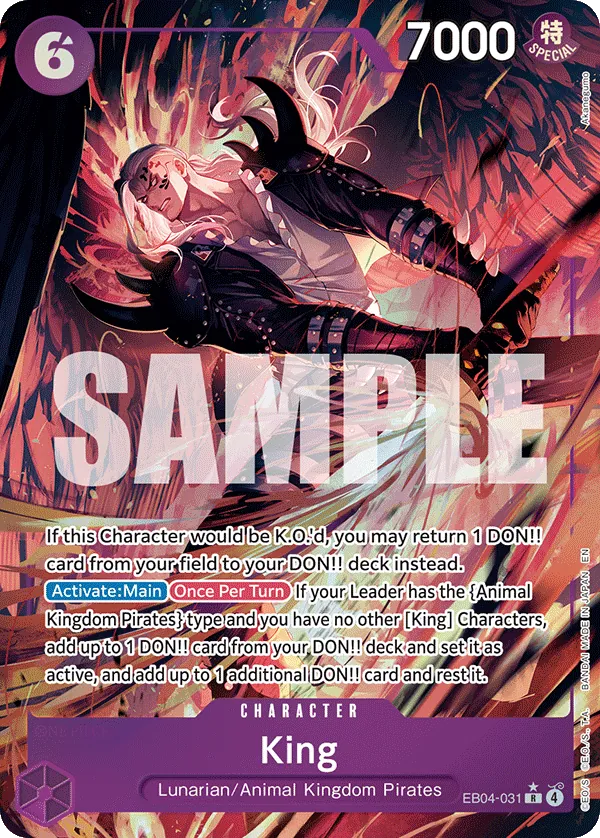 King (EB04-031) (V.2) - The Azure Sea's Seven (Alternate Art) [OP14-EB04-031] English / Near Mint / Normal