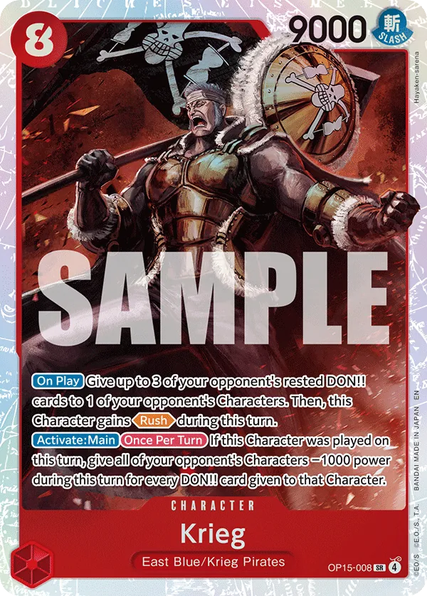 Krieg (OP15-008) (V.1) - Adventure on Kami’s Island (Super Rare) [OP15-008] English / Near Mint / Normal