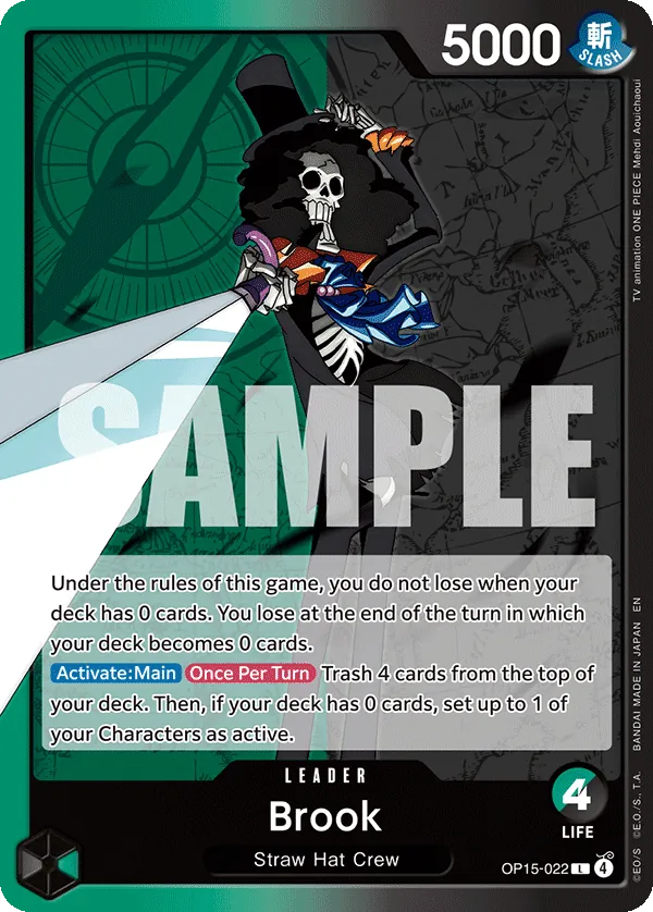 Brook (OP15-022) (V.1) - Adventure on Kami’s Island (Leader) [OP15-022] English / Near Mint / Normal