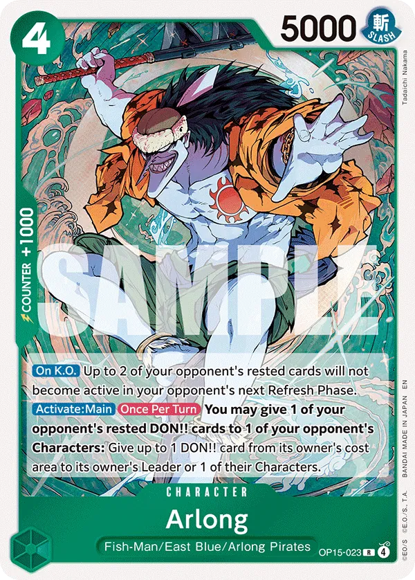 Arlong (OP15-023) - Adventure on Kami’s Island (Rare) [OP15-023] English / Near Mint / Normal