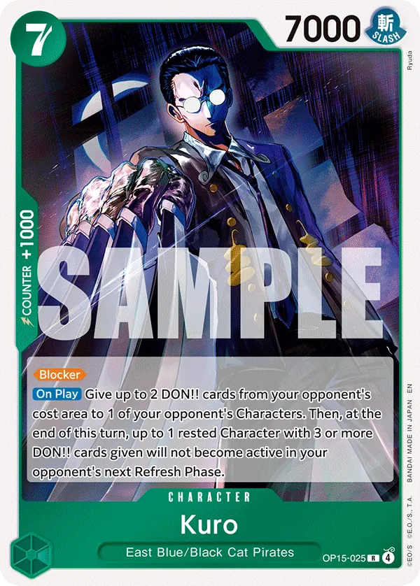 Kuro (OP15-025) (V.1) - Adventure on Kami’s Island (Rare) [OP15-025] English / Near Mint / Normal