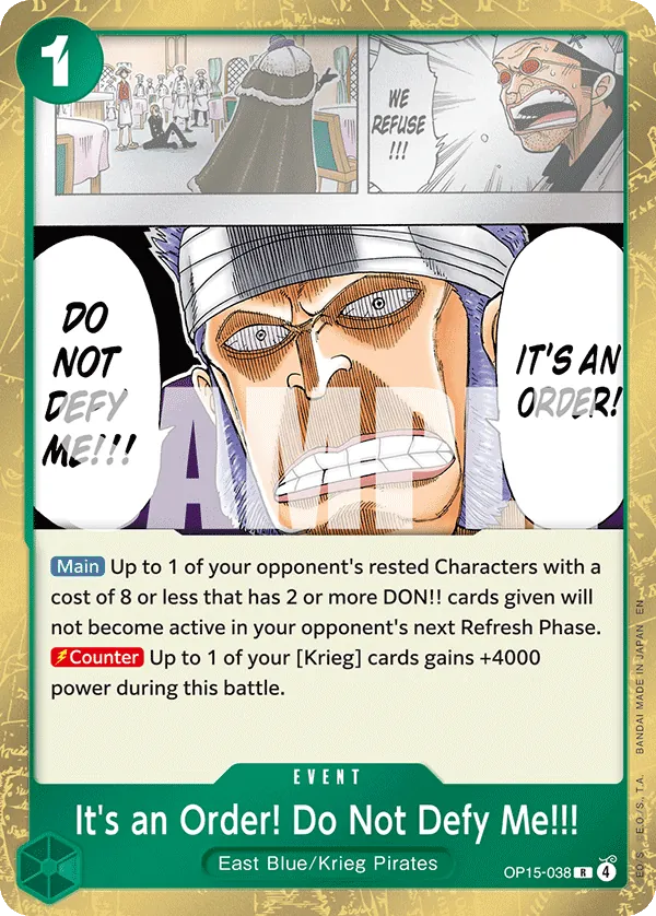 It's an Order! Do Not Defy Me!!! (OP15-038) - Adventure on Kami’s Island (Rare) [OP15-038] English / Near Mint / Normal