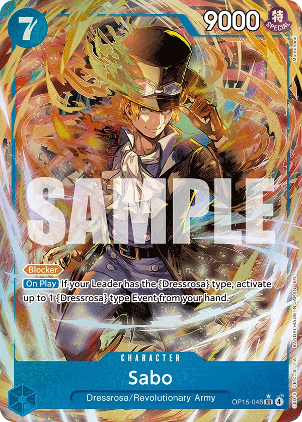 Sabo (OP15-046) (V.2) - Adventure on Kami’s Island (Alternate Art) [OP15-046] English / Near Mint / Normal