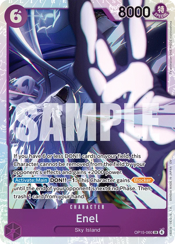 Enel (OP15-060) (V.1) - Adventure on Kami’s Island (Super Rare) [OP15-060] English / Near Mint / Normal