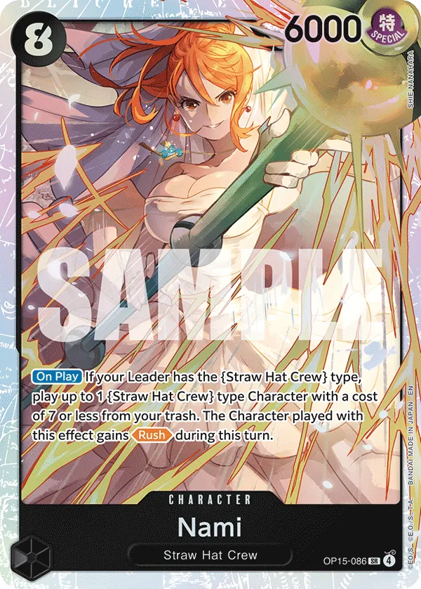Nami (OP15-086) (V.1) - Adventure on Kami’s Island (Super Rare) [OP15-086] English / Near Mint / Normal
