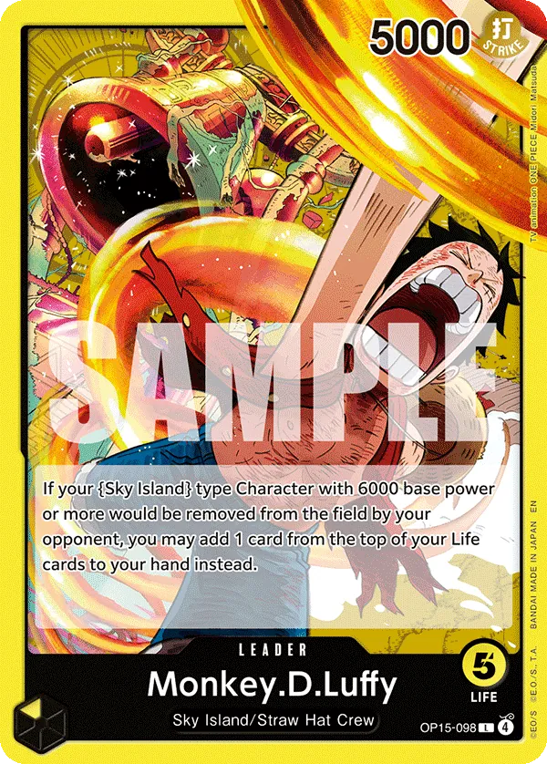 Monkey.D.Luffy (OP15-098) (V.1) - Adventure on Kami’s Island (Leader) [OP15-098] English / Near Mint / Normal