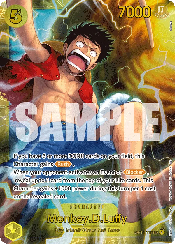 Monkey.D.Luffy (OP15-119) (V.1) - Adventure on Kami’s Island (Secret Rare) [OP15-119] English / Near Mint / Normal