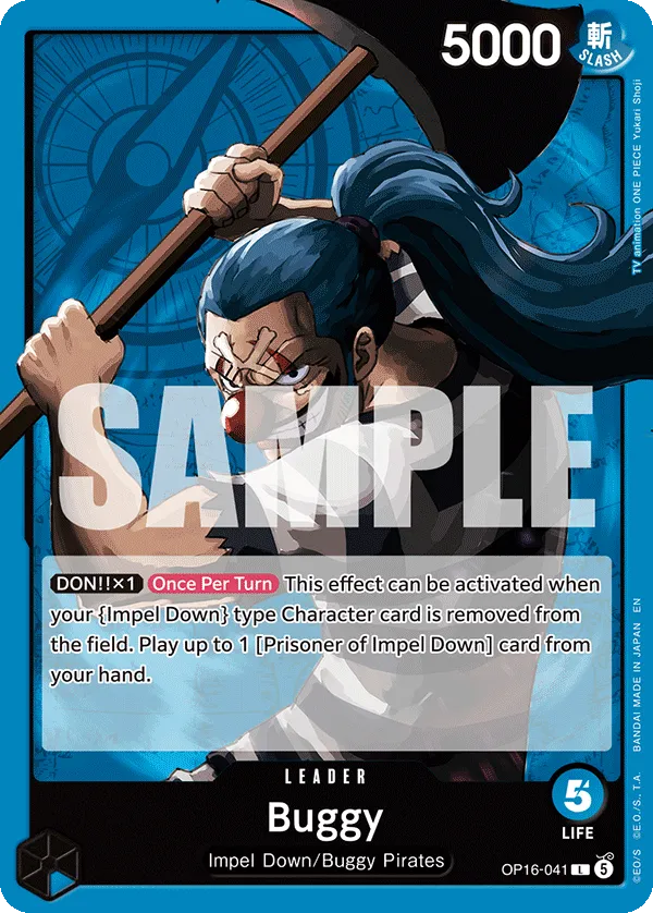 Buggy (OP16-041) (V.1) - The Time of Battle (Leader) [OP16-041] English / Near Mint / Normal