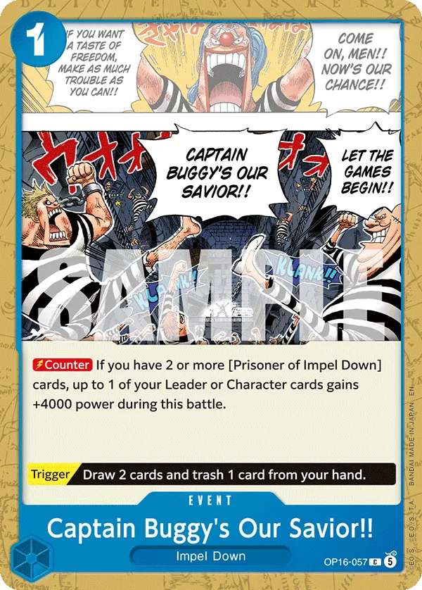 Captain Buggy's Our Savior!! (OP16-057) - The Time of Battle (Common) [OP16-057] English / Near Mint / Normal