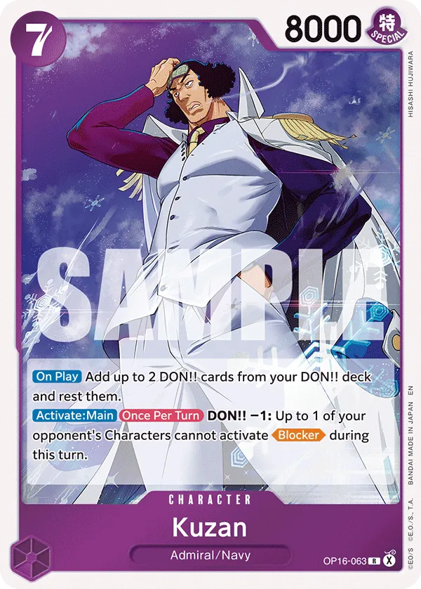 Kuzan (OP16-063) (V.1) - The Time of Battle (Rare) [OP16-063] English / Near Mint / Normal