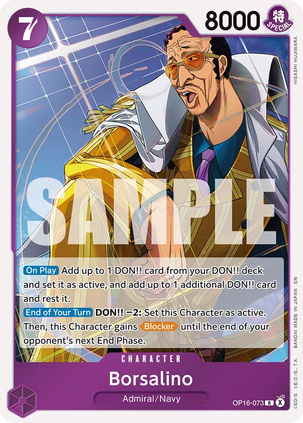 Borsalino (OP16-073) (V.1) - The Time of Battle (Rare) [OP16-073] English / Near Mint / Normal