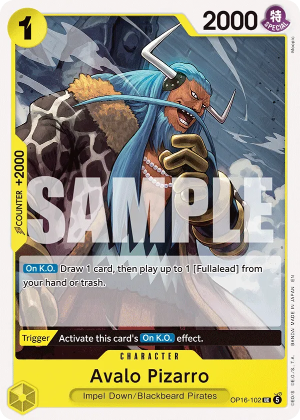 Avalo Pizarro (OP16-102) - The Time of Battle (Uncommon) [OP16-102] English / Near Mint / Normal