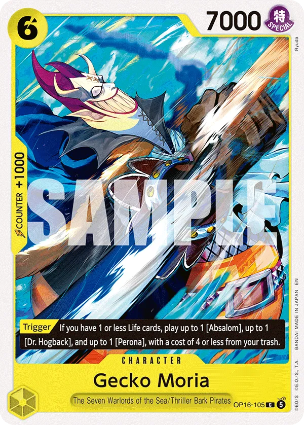 Gecko Moria (OP16-105) - The Time of Battle (Common) [OP16-105] English / Near Mint / Normal