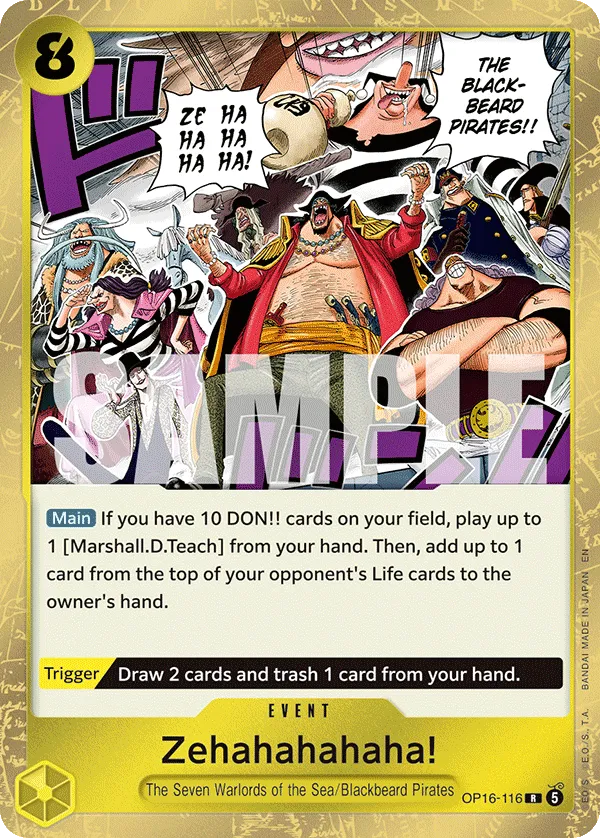Zehahahahaha! (OP16-116) (V.1) - The Time of Battle (Rare) [OP16-116] English / Near Mint / Normal