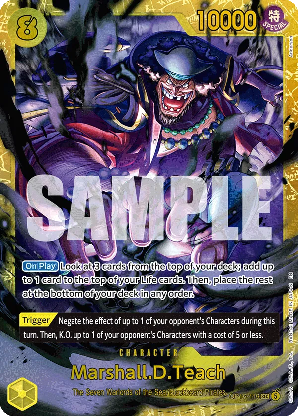 Marshall.D.Teach (OP16-119) (V.1) - The Time of Battle (Secret Rare) [OP16-119] English / Near Mint / Normal