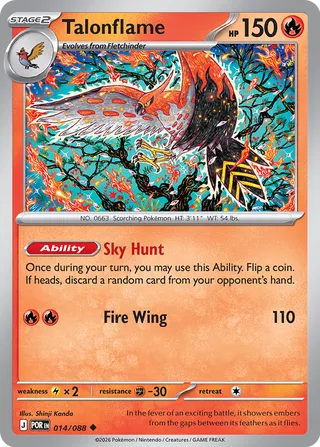 Talonflame - Perfect Order (Uncommon) [POR-014] English / Near Mint / Normal