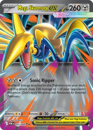 Mega Skarmory ex - Perfect Order (Double Rare) [POR-055] English / Near Mint / Normal