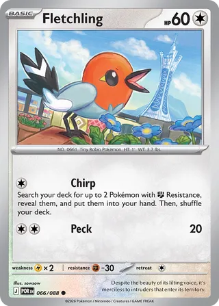 Fletchling - Perfect Order (Common) [POR-066] English / Near Mint / Normal