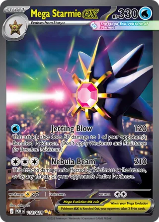 Mega Starmie ex - Perfect Order (Special Illustration Rare) [POR-118] English / Near Mint / Normal