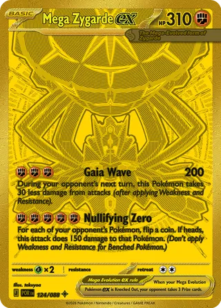 Mega Zygarde ex - Perfect Order (Secret Rare) [POR-124] English / Near Mint / Normal